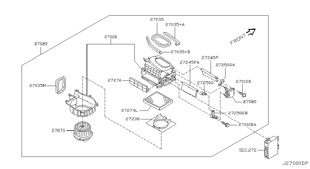 Infiniti 27277-AR225 - Фільтр, повітря у внутрішній простір avtolavka.club