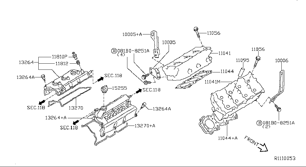 NISSAN 11056-7Y00A - Комплект болтів головки циліндрів avtolavka.club