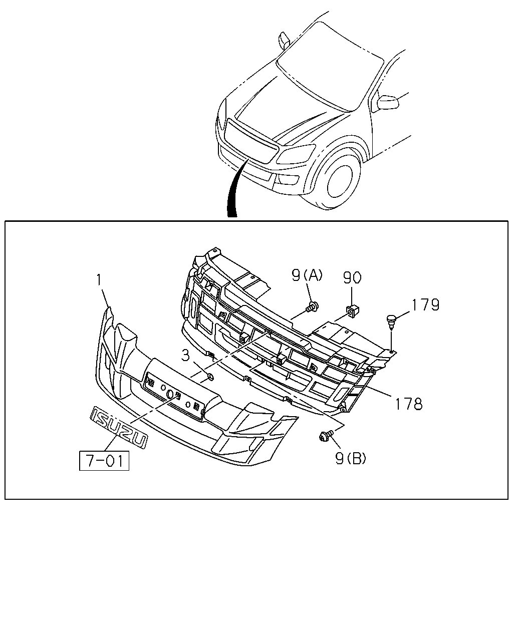 ISUZU 8-98193-871-0 - Решітка вентилятора, буфер avtolavka.club