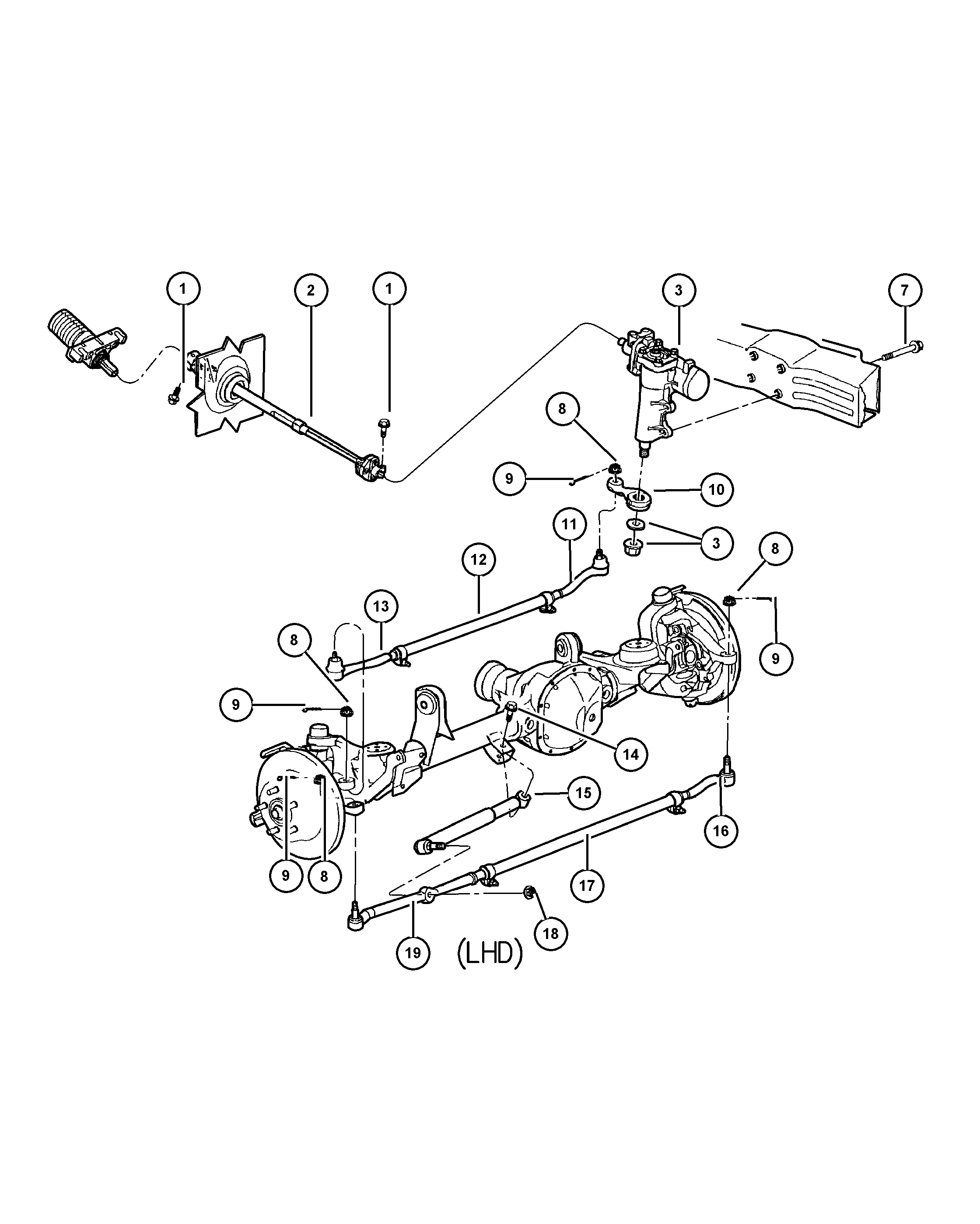 Jeep 5208 8463 - Трубка поперечної рульової тяги avtolavka.club