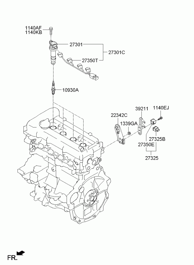 KIA 27300-2B010 - Котушка запалювання avtolavka.club