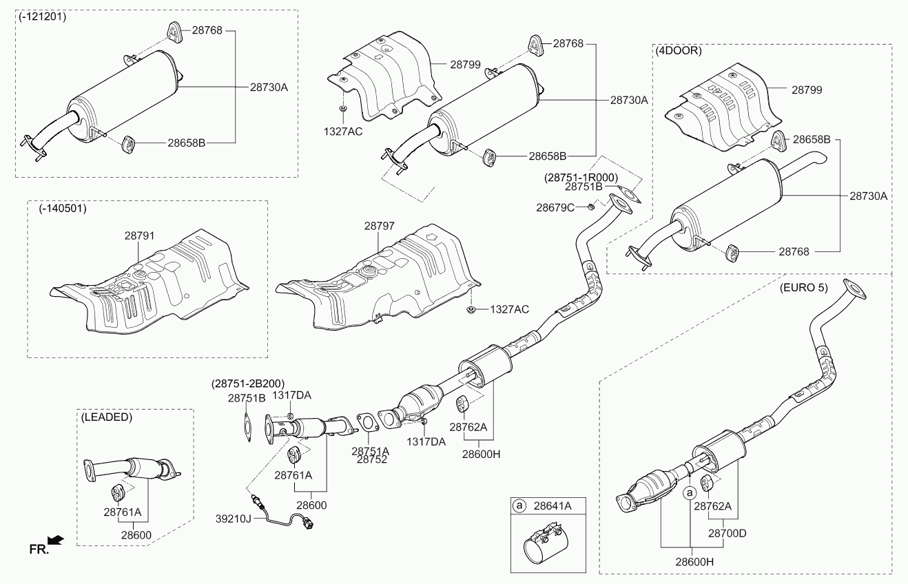 Hyundai 287681R000 - Кронштейн, втулка, система випуску avtolavka.club