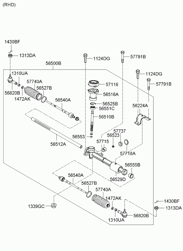 Hyundai 56820-0X000 - Наконечник рульової тяги, кульовий шарнір avtolavka.club