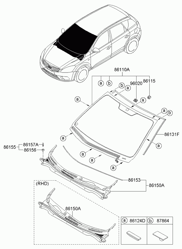 KIA 861101H030 - Вітрове скло avtolavka.club