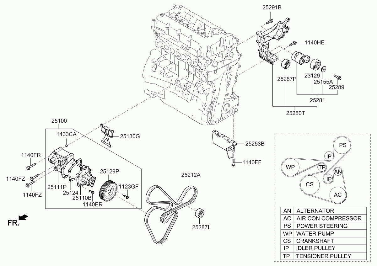 Hyundai (BEIJING) 251002G500 - Pump assy - coolant avtolavka.club