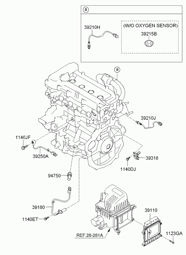 Hyundai 392102B020 - Лямбда-зонд, датчик кисню avtolavka.club