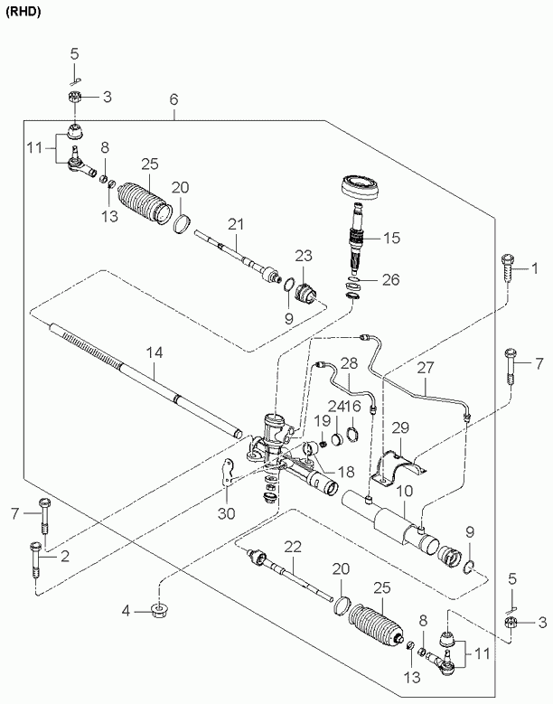 KIA 57700-07000 - Рульовий механізм, рейка avtolavka.club