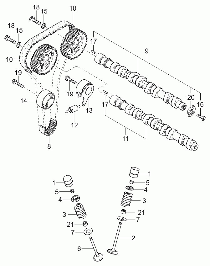 KIA 24312-2X-000 - Ремінь ГРМ avtolavka.club