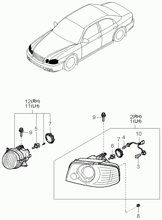 KIA 1864755007 - Лампа розжарювання, протитуманні фари avtolavka.club