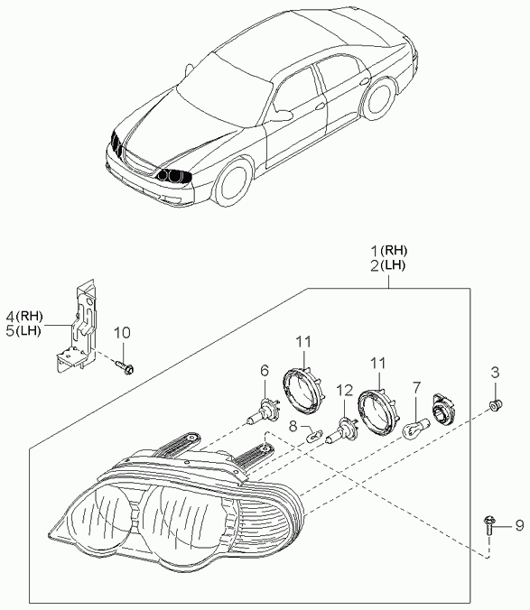 KIA 0K91A-51055 - Лампа розжарювання, протитуманні фари avtolavka.club