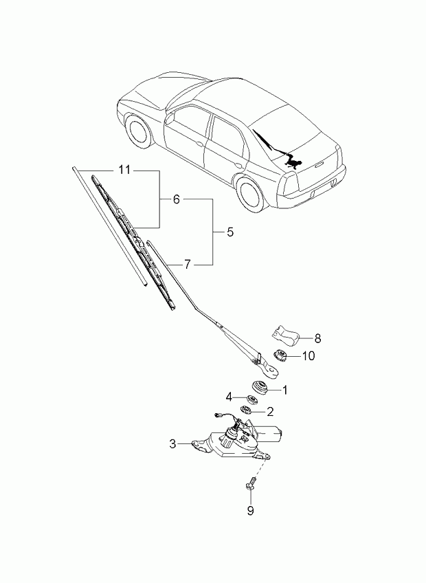 KIA 0K20267330A - Щітка склоочисника avtolavka.club