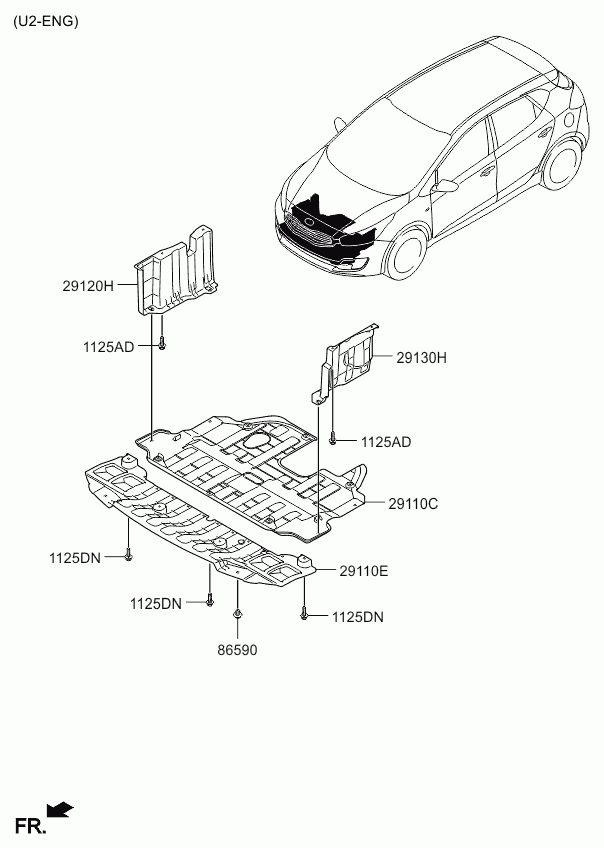 KIA 29130-A2800 - Перегородка, масляний піддон avtolavka.club