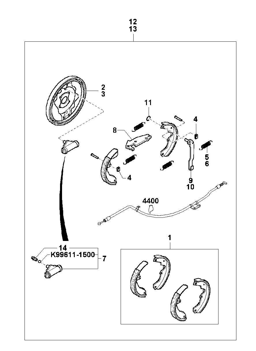 Hyundai 0K9A6-26-23Z - Комплект гальм, барабанний механізм avtolavka.club