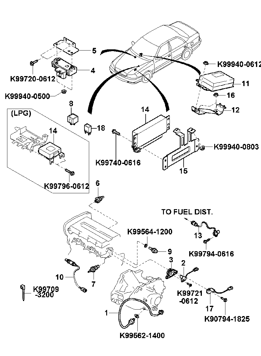 Opel 0K950 18211 - Датчик, тиск у впускний трубі avtolavka.club