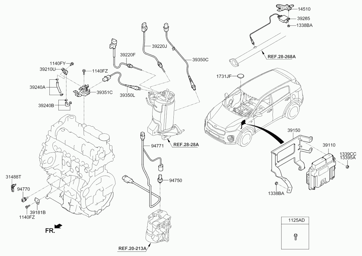 Hyundai 39350-2F620 - Лямбда-зонд, датчик кисню avtolavka.club