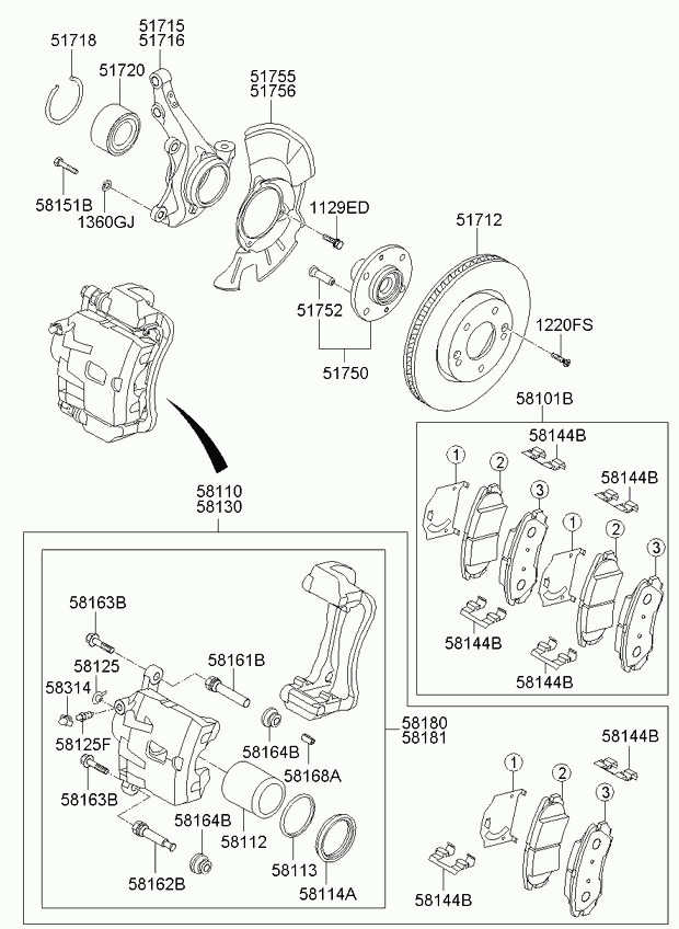 KIA 517122K100 - Гальмівний диск avtolavka.club