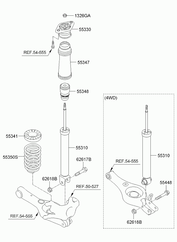 Hyundai 553113U900 - Амортизатор avtolavka.club