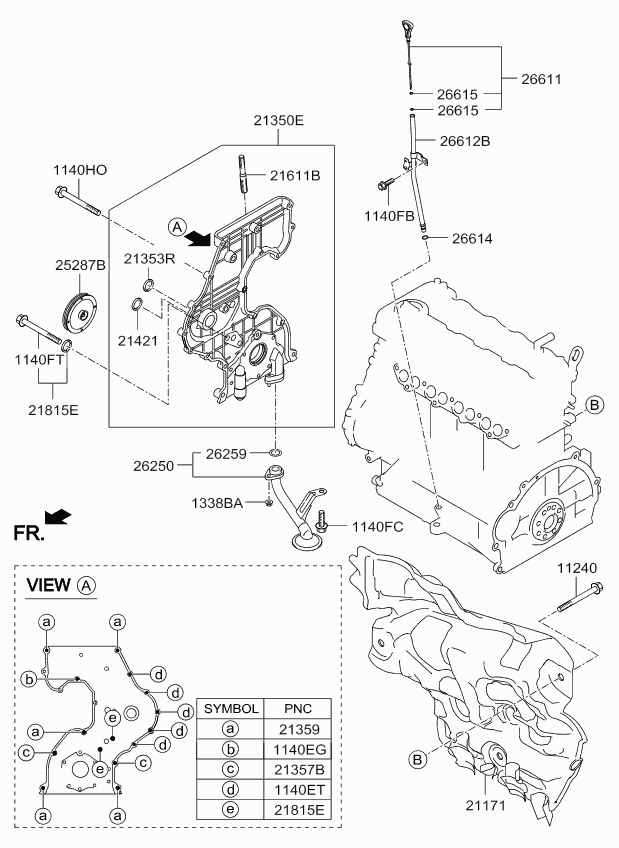 Hyundai 21361-2A200 - Ущільнене кільце, колінчастий вал avtolavka.club