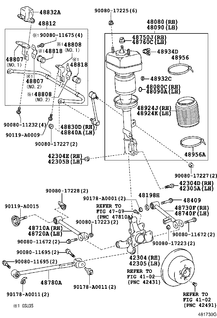 TOYOTA 48730-0E030 - Тяга / стійка, підвіска колеса avtolavka.club