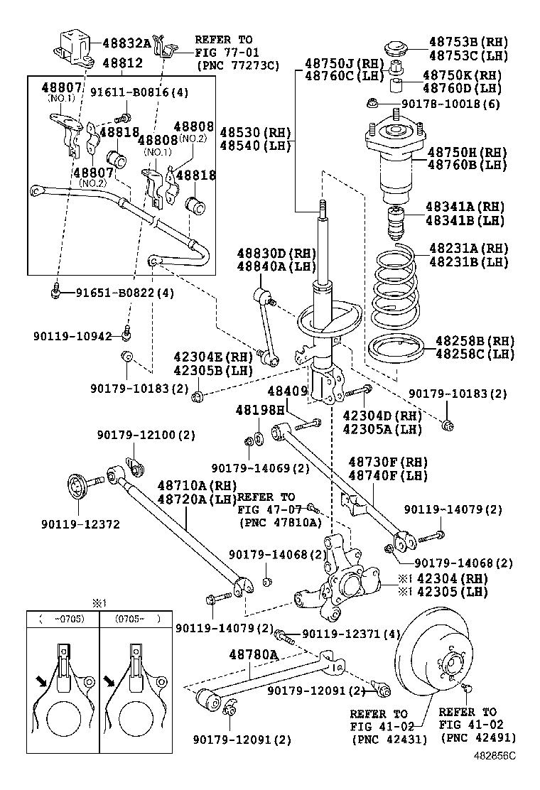 TOYOTA 48409-48010 - Затискача болт, що несе / направляючий шарнір avtolavka.club