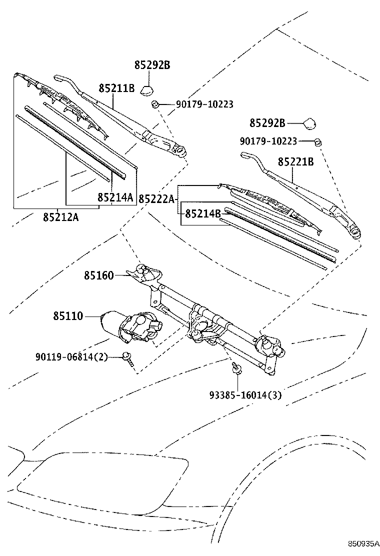 LEXUS 8522253020 - Щітка склоочисника avtolavka.club