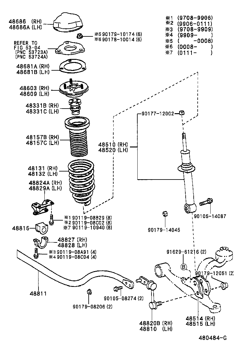 TOYOTA 48810-30010 - Тяга / стійка, стабілізатор avtolavka.club