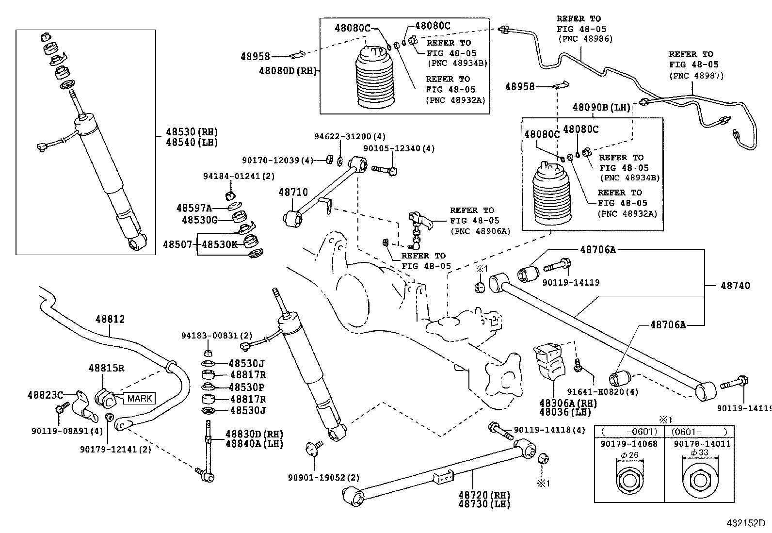 TOYOTA 4853069205 - Опора пневматичної ресори avtolavka.club