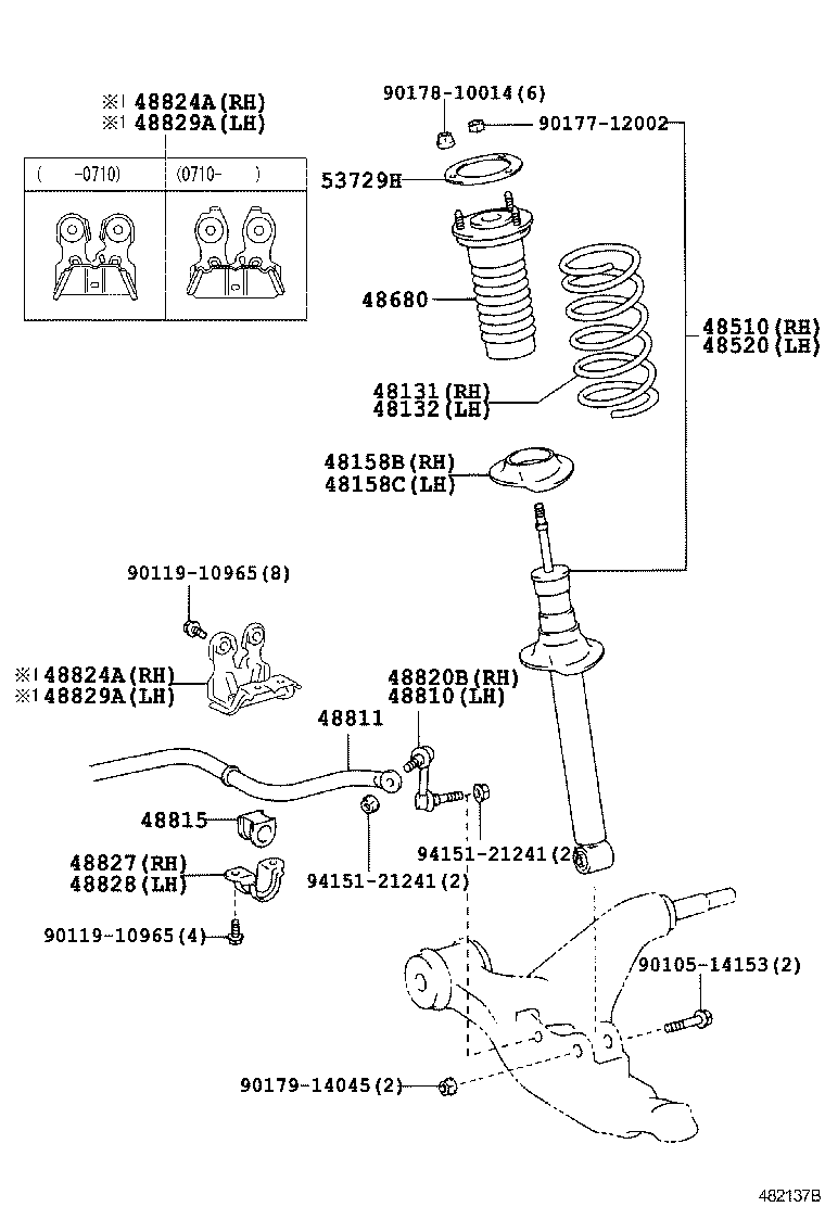 TOYOTA 48820-53010 - Тяга / стійка, стабілізатор avtolavka.club