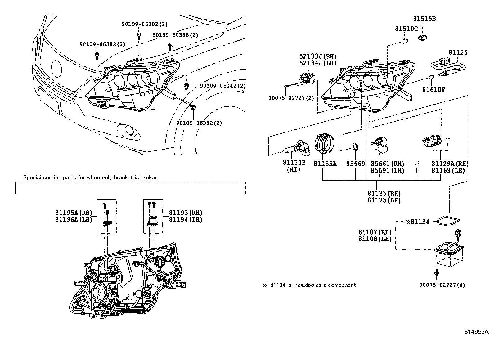 TOYOTA 81107-12A81 - Пристрій запалювання, газорозрядна лампа avtolavka.club