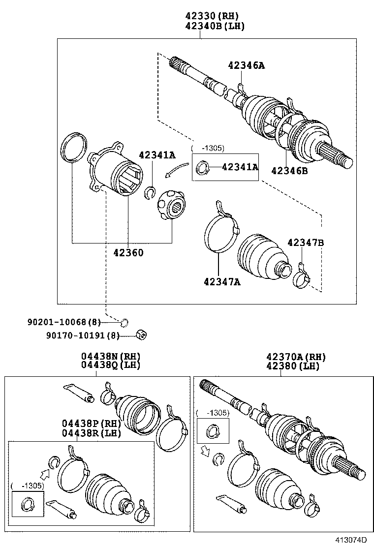 TOYOTA 04429-12020 - Пильник, приводний вал avtolavka.club