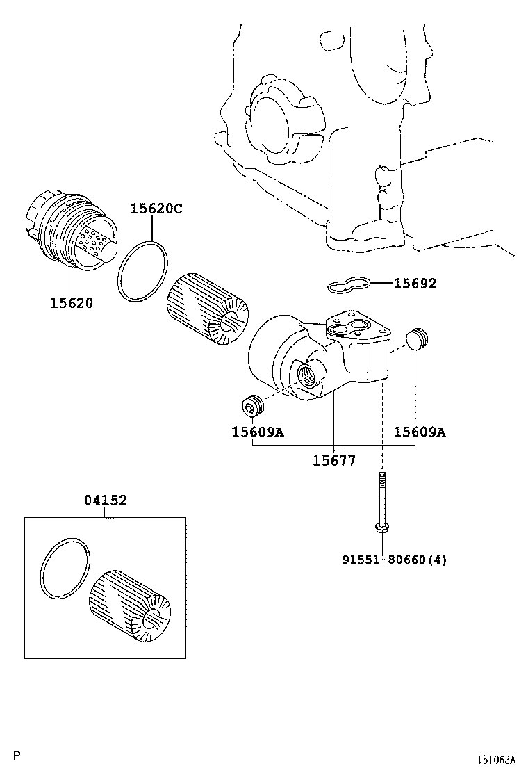 TOYOTA 04152-31080 - Масляний фільтр avtolavka.club