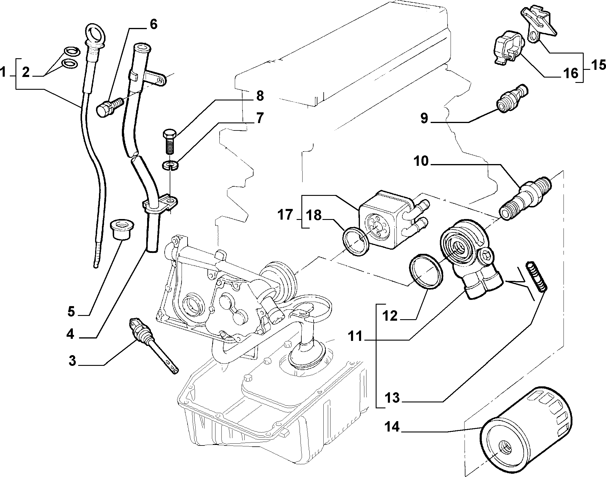 Alfarome/Fiat/Lanci 71736158 - Масляний фільтр avtolavka.club