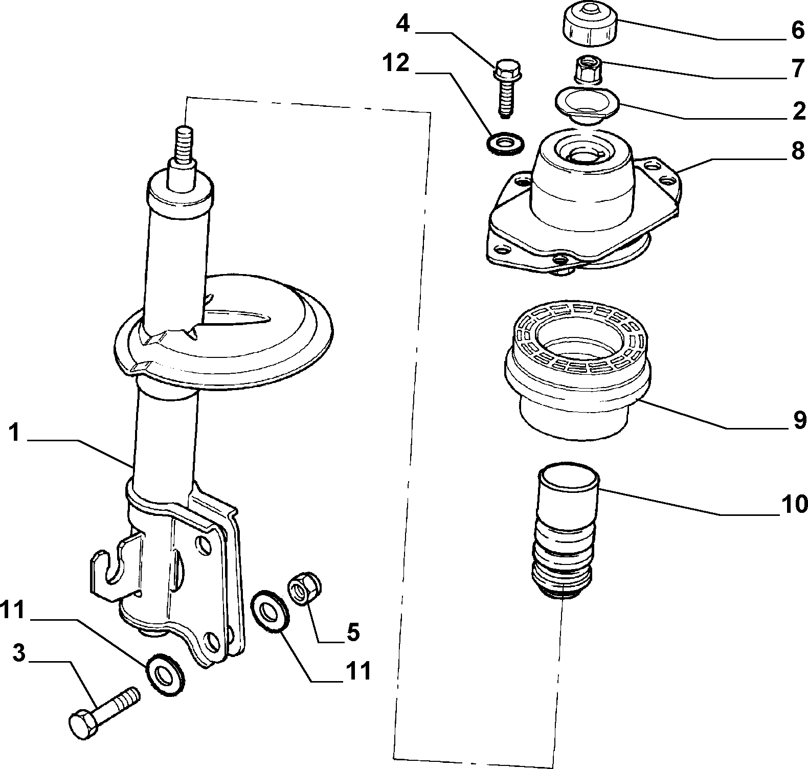 FIAT 46544151 - Опора стійки амортизатора, подушка avtolavka.club