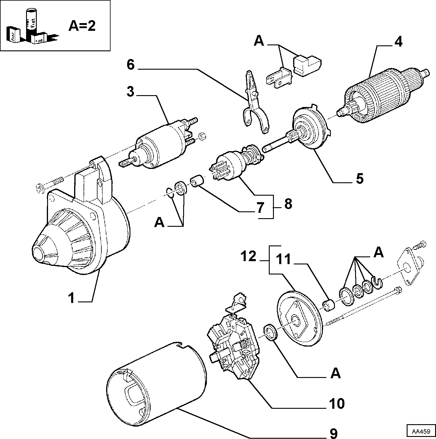 FIAT 9947830 - Стартер avtolavka.club