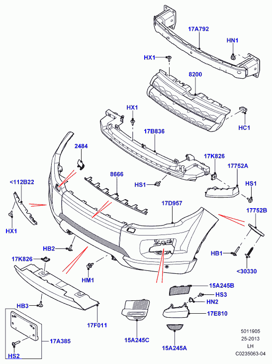 Land Rover LR026534 - Облицювання, бампер avtolavka.club