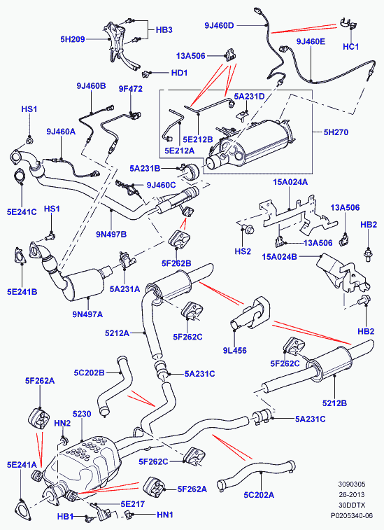 Land Rover WDN500050 - Датчик, температура вихлопних газів avtolavka.club