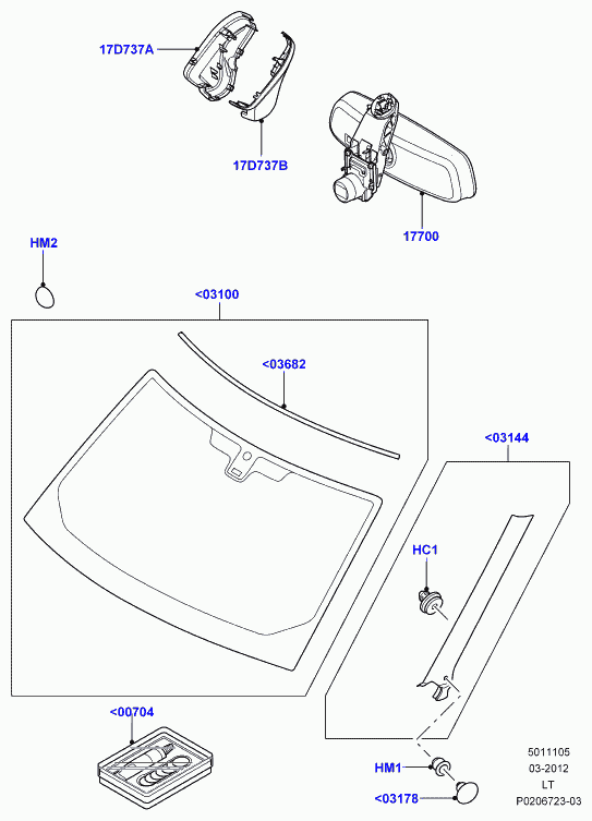 Land Rover LR039036 - Вітрове скло avtolavka.club