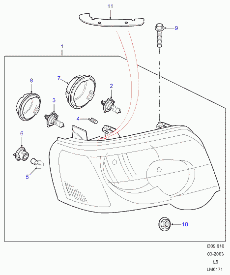 Land Rover XZQ000010 - Лампа розжарювання, протитуманні фари avtolavka.club