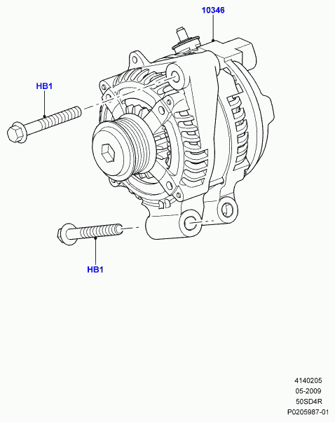 Land Rover LR023421 - Генератор avtolavka.club