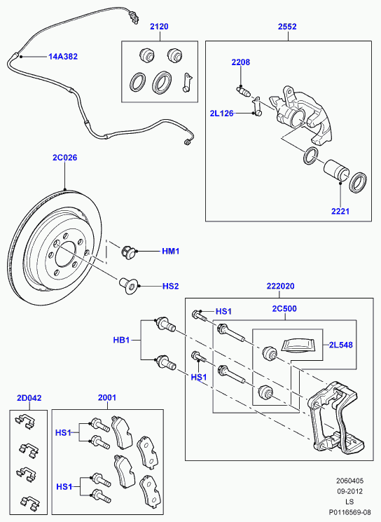 Land Rover SMN500030 - Ремкомплект, гальмівний супорт avtolavka.club