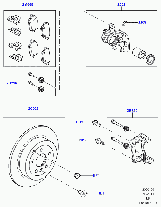 Rover LR 003657 - Гальмівні колодки, дискові гальма avtolavka.club