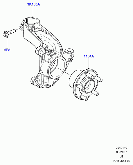 Rover LR003157 - Маточина колеса avtolavka.club