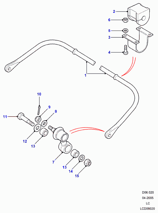 Land Rover NTC 1888 - Тяга / стійка, стабілізатор avtolavka.club