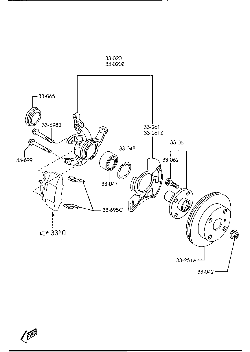 MAZDA BR70-33-25XA - Гальмівний диск avtolavka.club