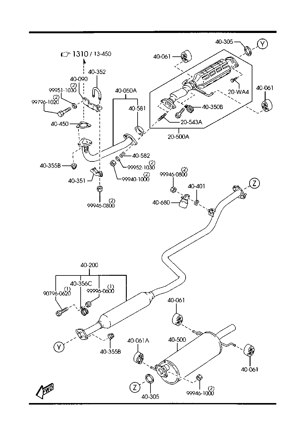 Mercury Z510-40-305 - Кільце ущільнювача, труба вихлопного газу avtolavka.club