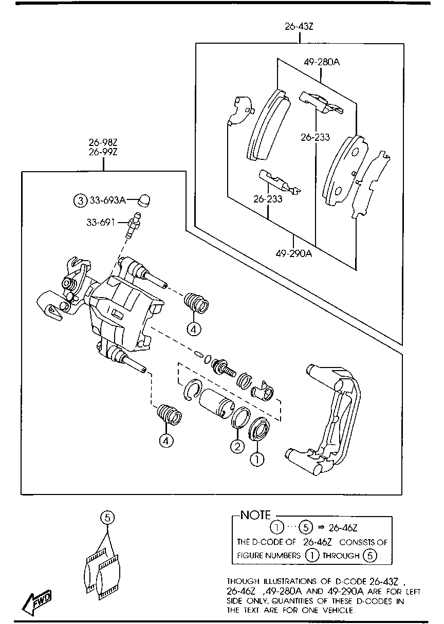 MAZDA GPYB-26-49Z - Гальмівні колодки, дискові гальма avtolavka.club