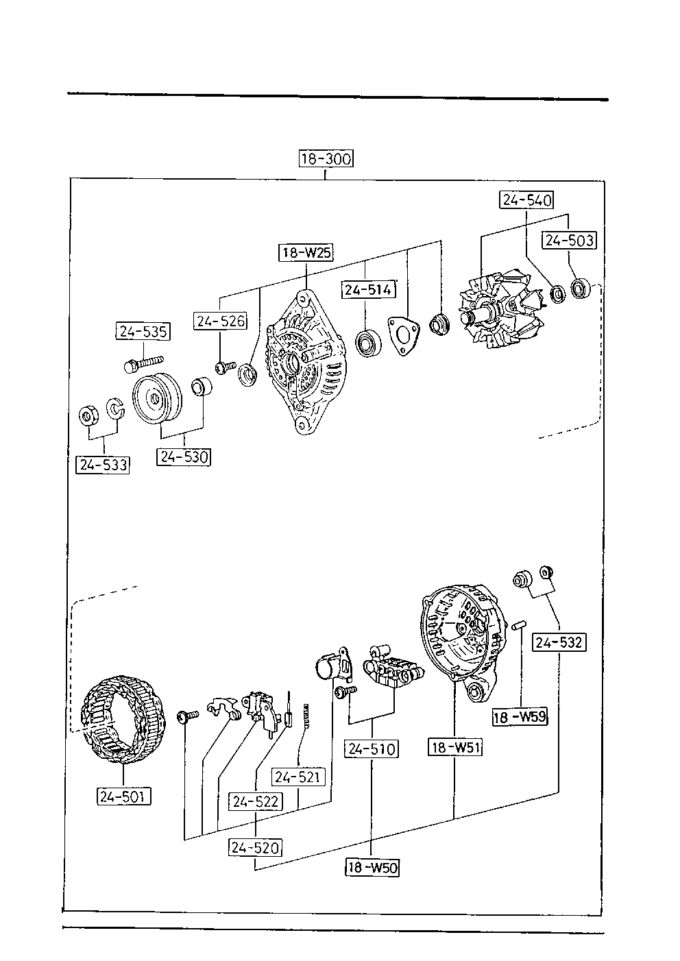 MAZDA JF01-18-W45 - Статор, генератор avtolavka.club