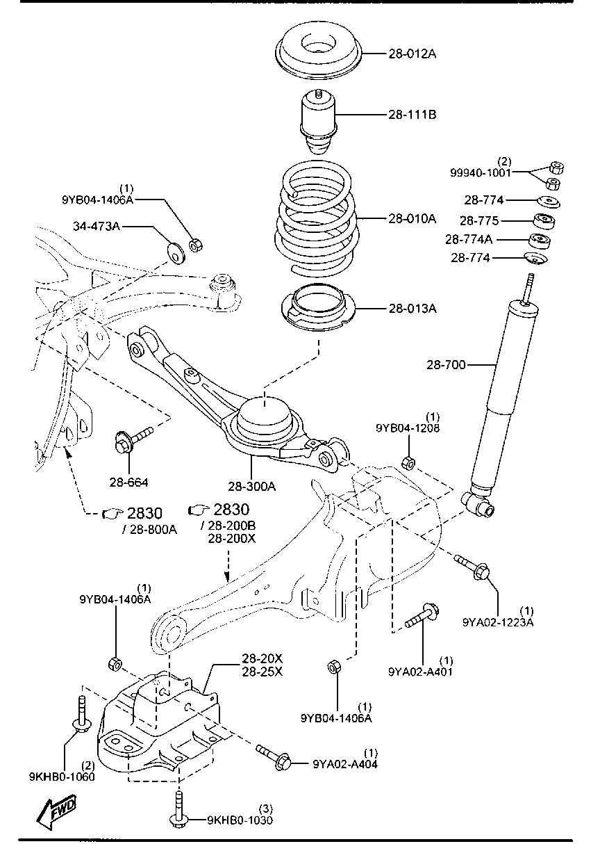 MAZDA F151-34-473 - Болт регулювання розвалу коліс avtolavka.club