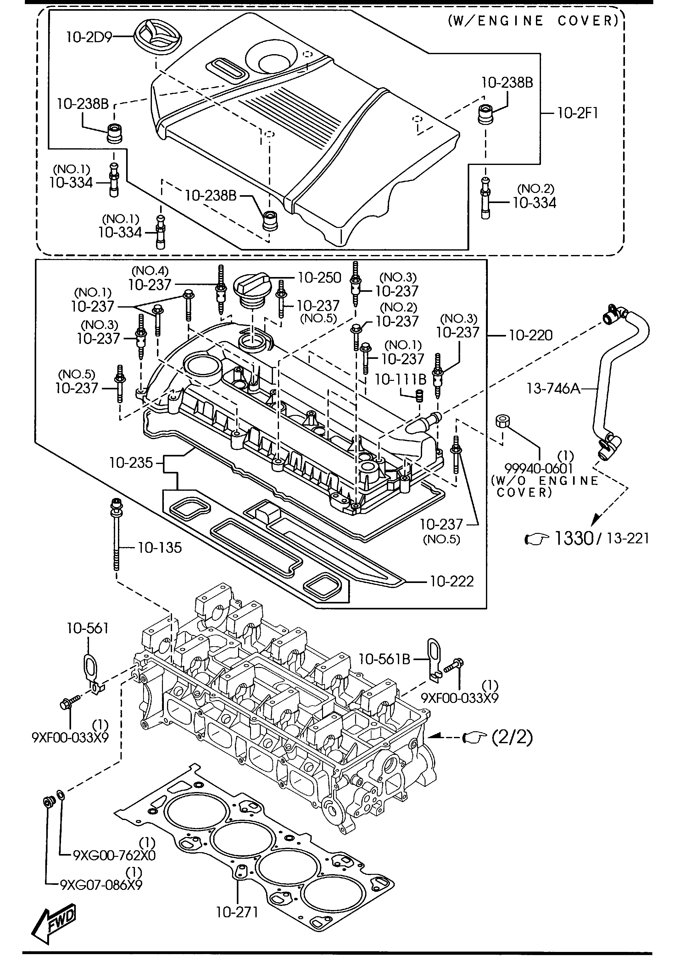 MAZDA LF01-10-1F5 - Кільце ущільнювача, шток клапана avtolavka.club