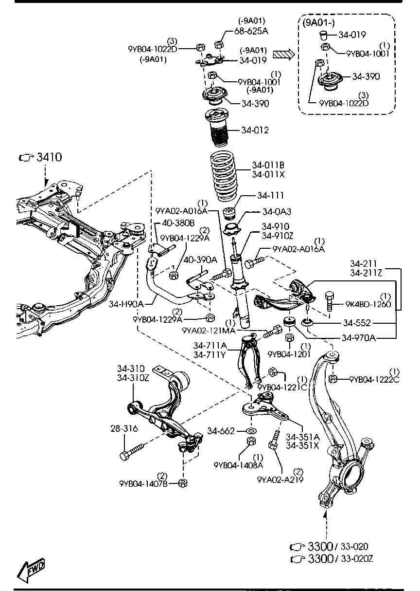 MAZDA GS1D-34-350J - Важіль незалежної підвіски колеса avtolavka.club